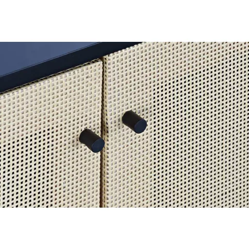 Szekrény tvs fenyő rattan 160x38x65 fekete