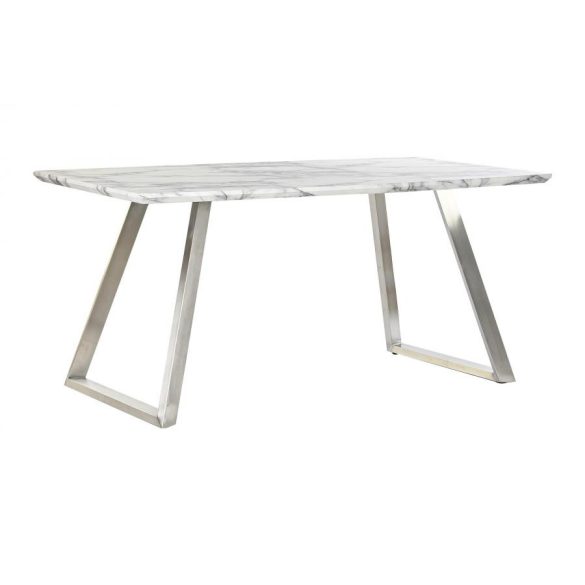 Asztal ebédlő mdf fém 160x90x76 fehér