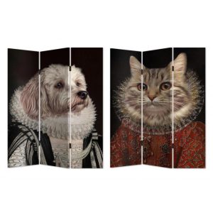 Paraván vászon fenyő 120x2x180 macska kutya megfordítható