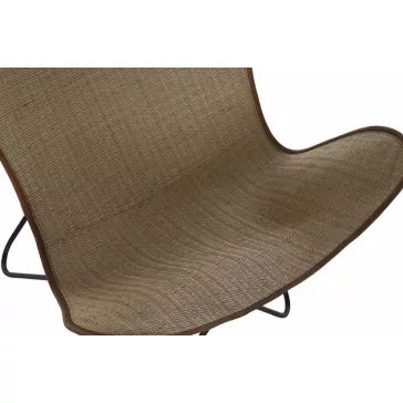 Szék fém rattan 59x49x81