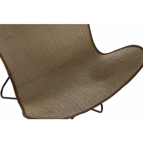Szék fém rattan 59x49x81