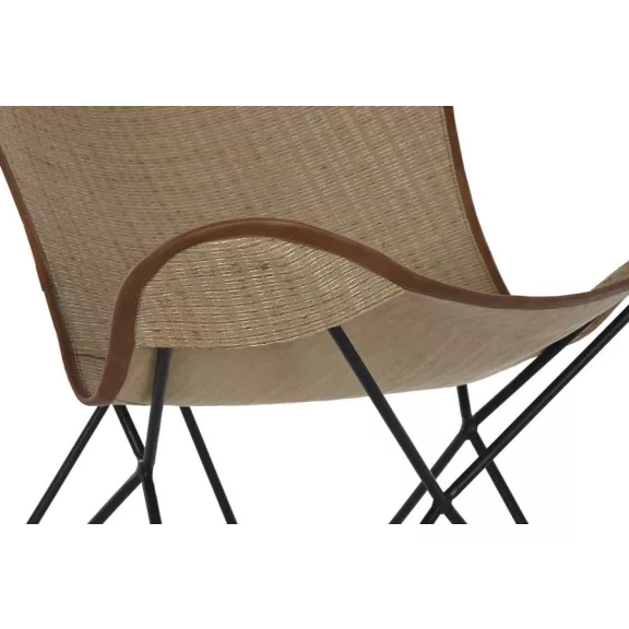 Szék fém rattan 59x49x81