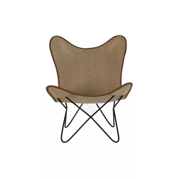 Szék fém rattan 59x49x81