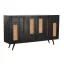 Szekrény mango rattan 160x40x90 fekete