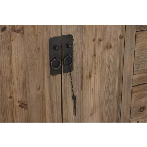 Szekrény fa 180x45x85 természetes