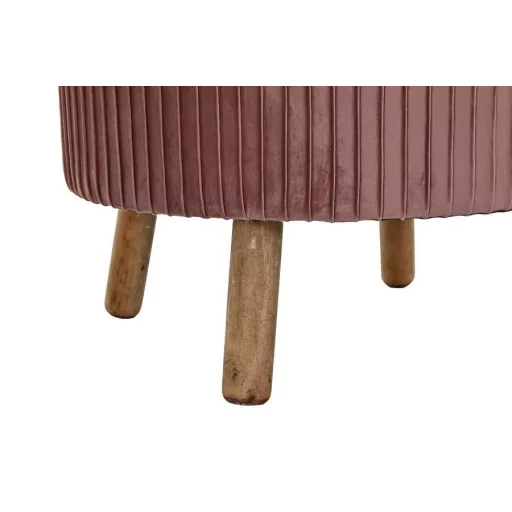 Lábtartó velvet fa 60x60x38 bársony