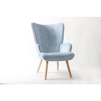 Fotel polieszter fa 75x69x96 kék celeste