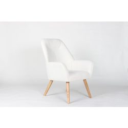 Fotel polieszter fa 75x68x93 fehér