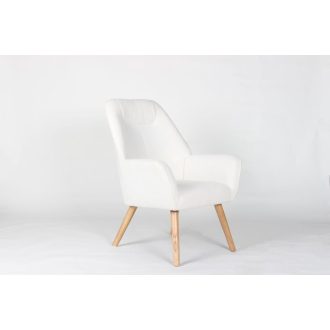 Fotel polieszter fa 75x68x93 fehér