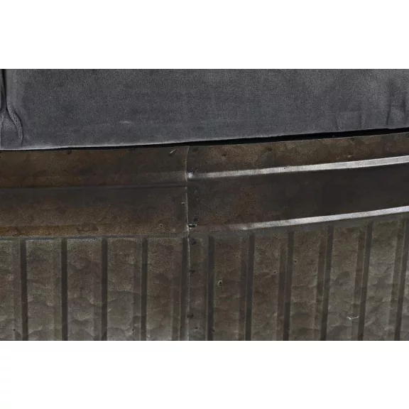 Kispad fém polieszter 102x42x47 szürke