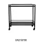 Konzol fém üveg 80x28x80 fekete