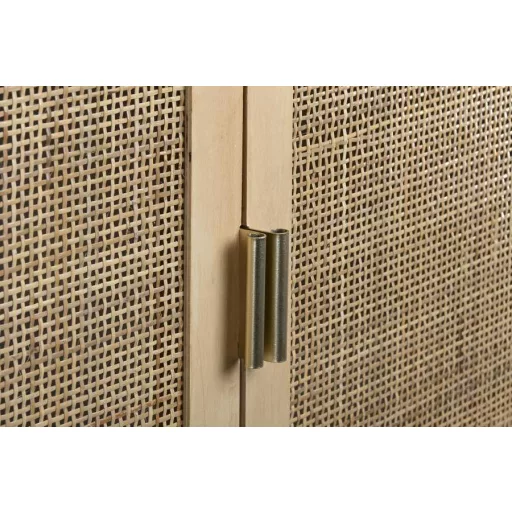 Szekrény, paulownia, mdf, 90x40x160, természetes