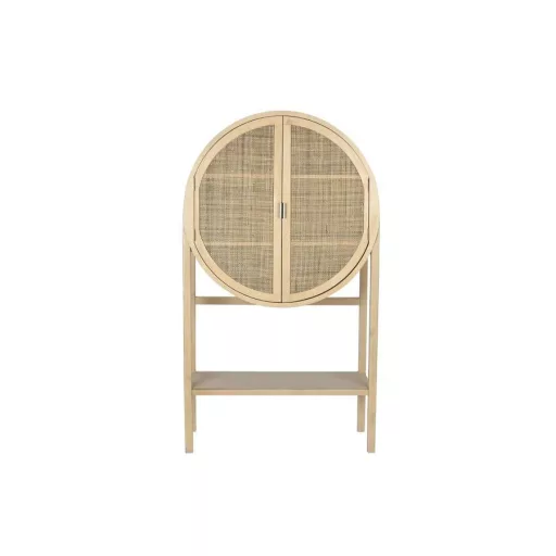 Szekrény, paulownia, mdf, 90x40x160, természetes