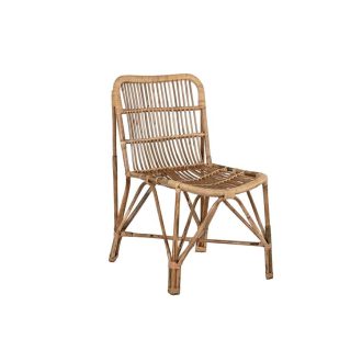 Szék, rattan, bambusz, 47x47x83, természetes
