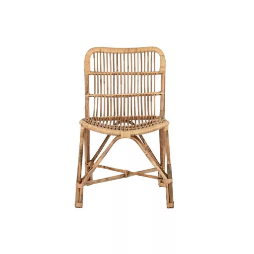 Szék, rattan, bambusz, 47x47x83, természetes