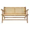 Pad, tíkfa, rattan, 120x82x68