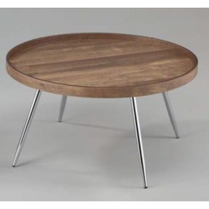 Kávézó asztal, acél, mdf, 78x78x41,5