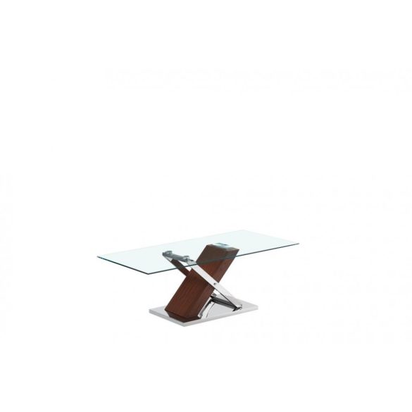 Kávézó asztal, acél, mdf, 120x60x42