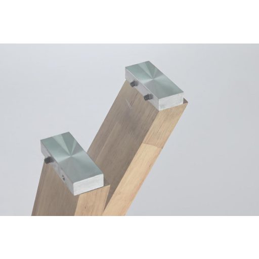 Kávézó asztal, diófa, üveg, 130x70x42, 10, mm., természetes,