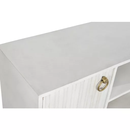 Tv-s szekrény mango fém 120x40x60 fehér 