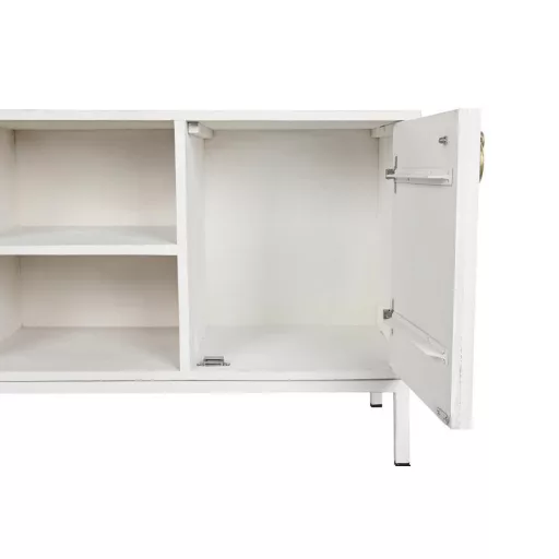 Tv-s szekrény mango fém 120x40x60 fehér 