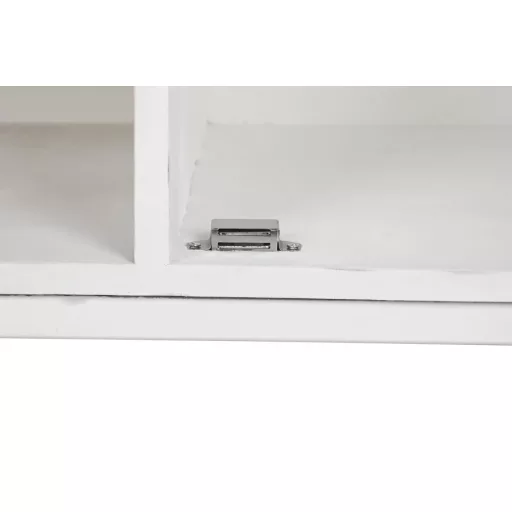 Tv-s szekrény mango fém 120x40x60 fehér 