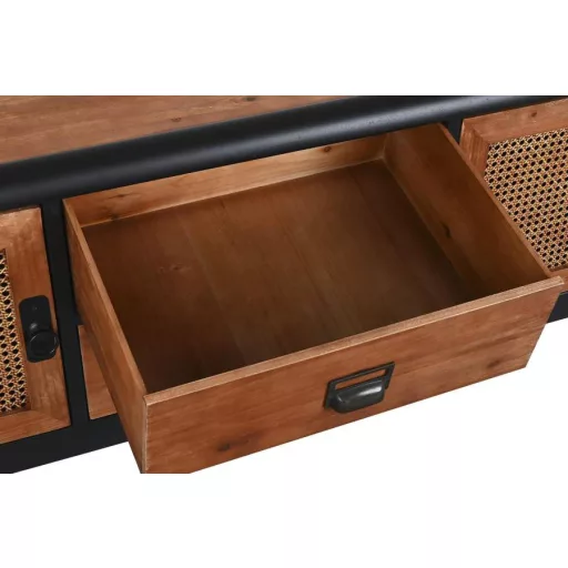 Tv-s szekrény fenyő fém 150x40x50 