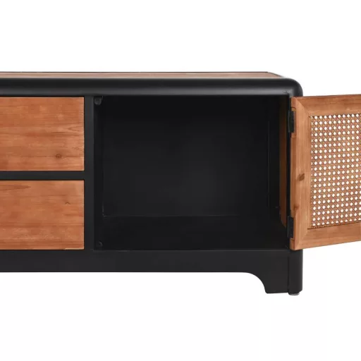 Tv-s szekrény fenyő fém 150x40x50 
