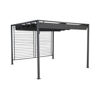 Pergola fém poliészter 300x300x230 szürke
