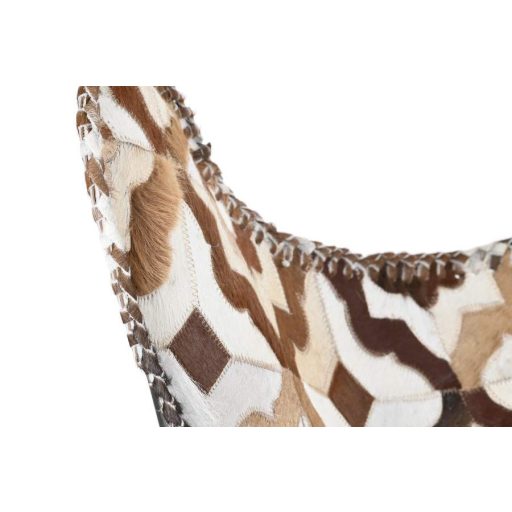 Fotel bőr vas 70x70x90 rombusz barna 