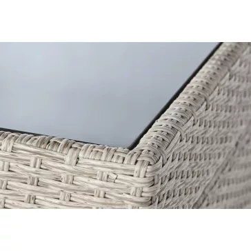 Asztal szett 7db-os rattan szintetikus fém 143x80x100