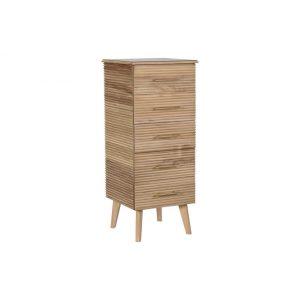 Komód paulownia mdf 45x40x100 barna 