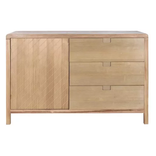 Szekrény fenyő mdf 120x40x80 3 fiókos 
