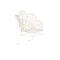 Szék rattan szintetikus fém 76x67x86 leveles fehér