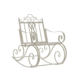 Hintaszék fém 63x89x92 régies fehér