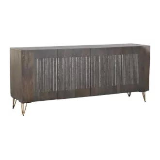 Szekrény mango fém 177x45x75 barna 