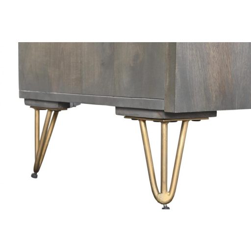 Szekrény mango fém 177x45x75 barna 