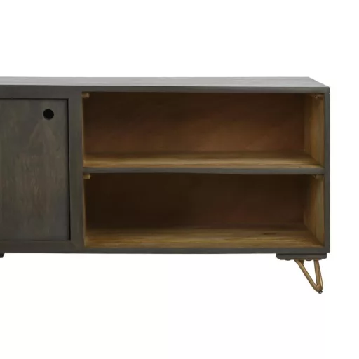 Tv-s szekrény mango fém 160x40x50 barna 