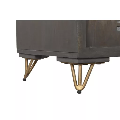 Tv-s szekrény mango fém 160x40x50 barna 