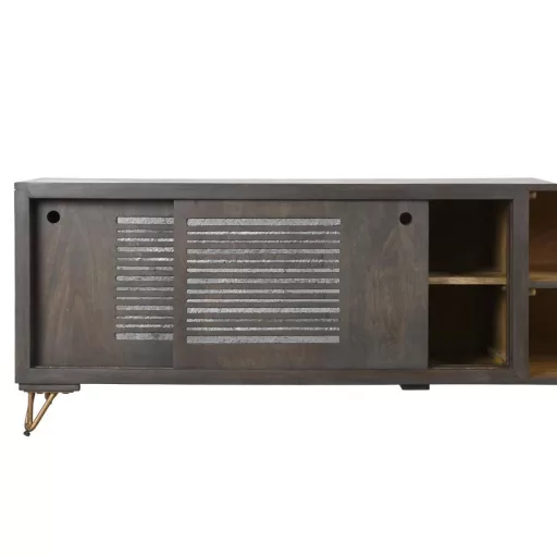 Tv-s szekrény mango fém 160x40x50 barna 