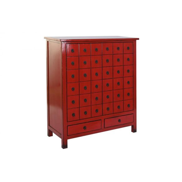 Fiókos szekrény szilfa 102x42x120 lakk piros 