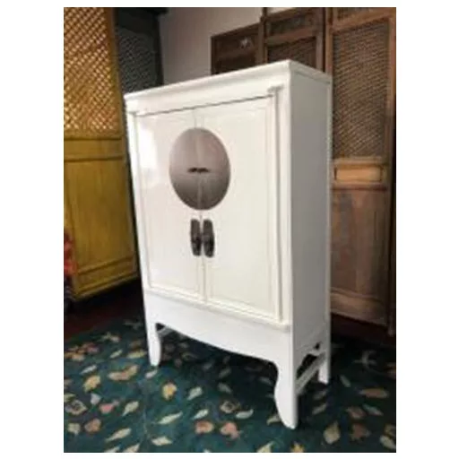 Fiókos szekrény szilfa 102x42x120 lakk fehér 