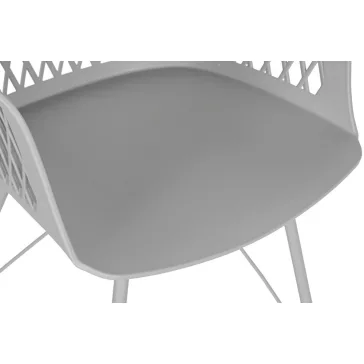 Szék pp fém 57x57x80,5 szürke 