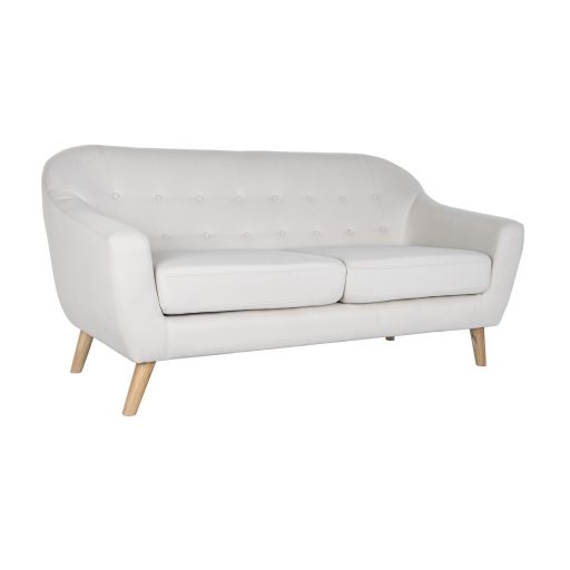 Szófa poliészter rubberwood 172x82x82 3 férőhely krém 