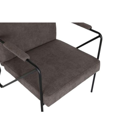 Fotel poliészter fém 64x69,5x76 szürke 