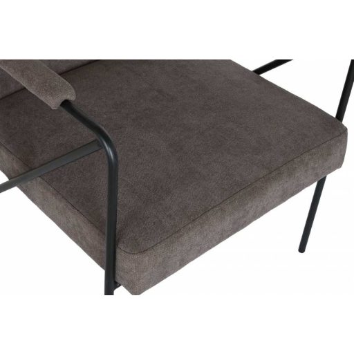 Fotel poliészter fém 64x69,5x76 szürke 