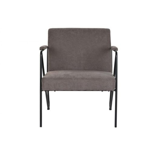 Fotel poliészter fém 64x69,5x76 szürke 
