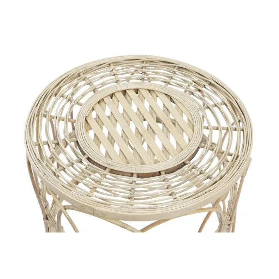 Asztal telefonos szett 2db-os rattan 50x50x40 természetes 