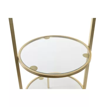 Polc fém üveg 32.5x30x86 aranyozott 