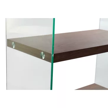 Polc üveg mdf 80x40x150 diófa